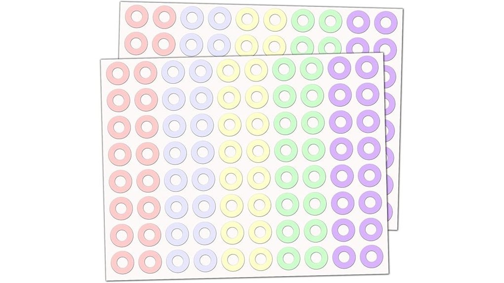 0 25 inch 5 color 800 pack stickers