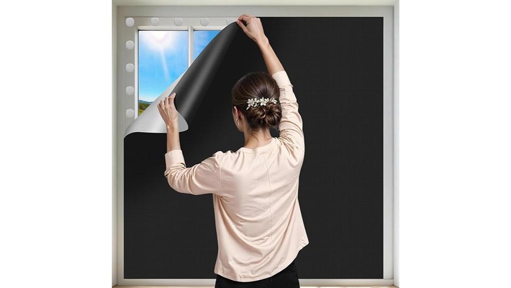100 blackout adhesive blinds