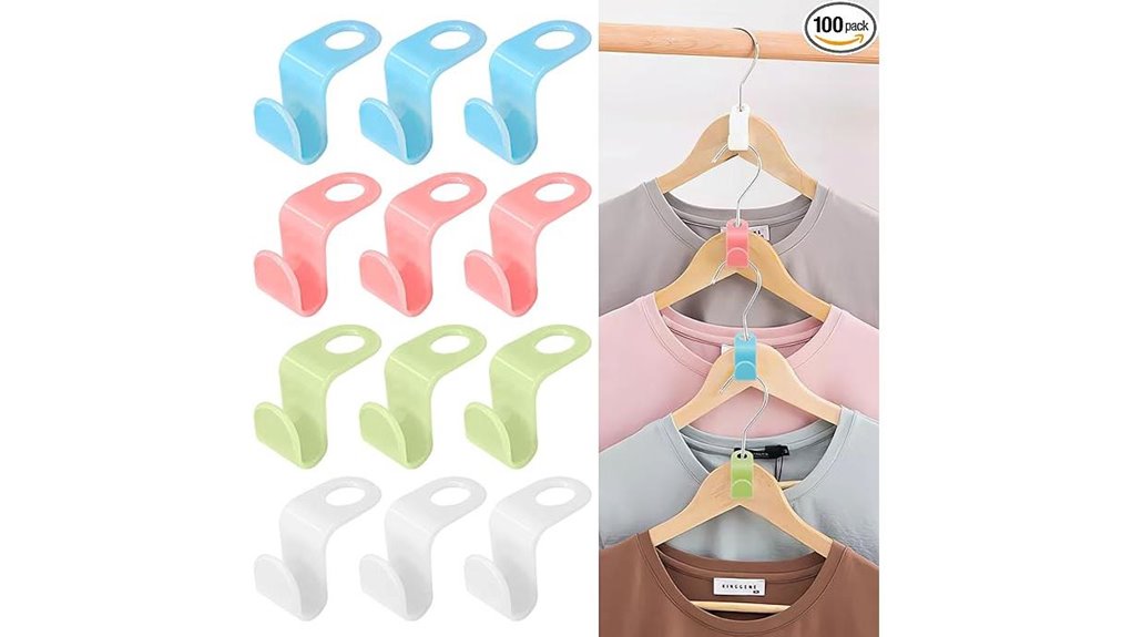 100 heavy duty space saving hooks