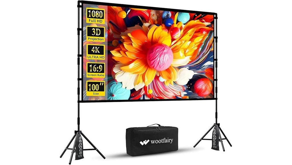 100 inch foldable 16 9 projection screen