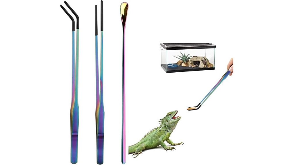 10 6 inch stainless reptile tongs