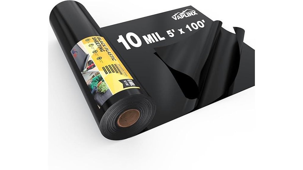 10 mil black polyethylene 5x100