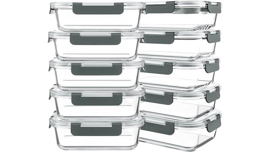 10 pack 30oz glass containers