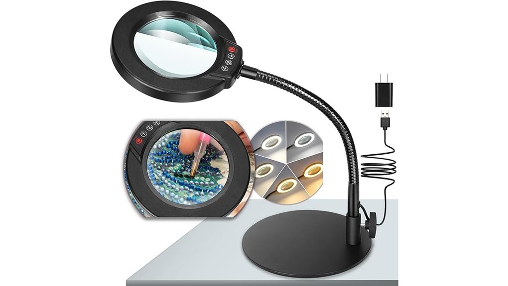 10x led magnifier stand