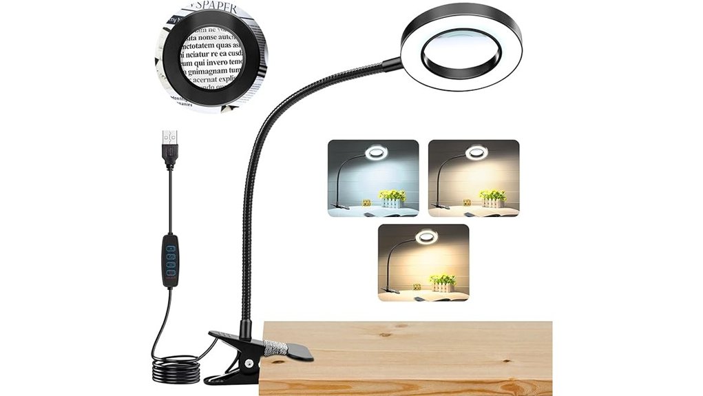 10x lighted clip magnifier
