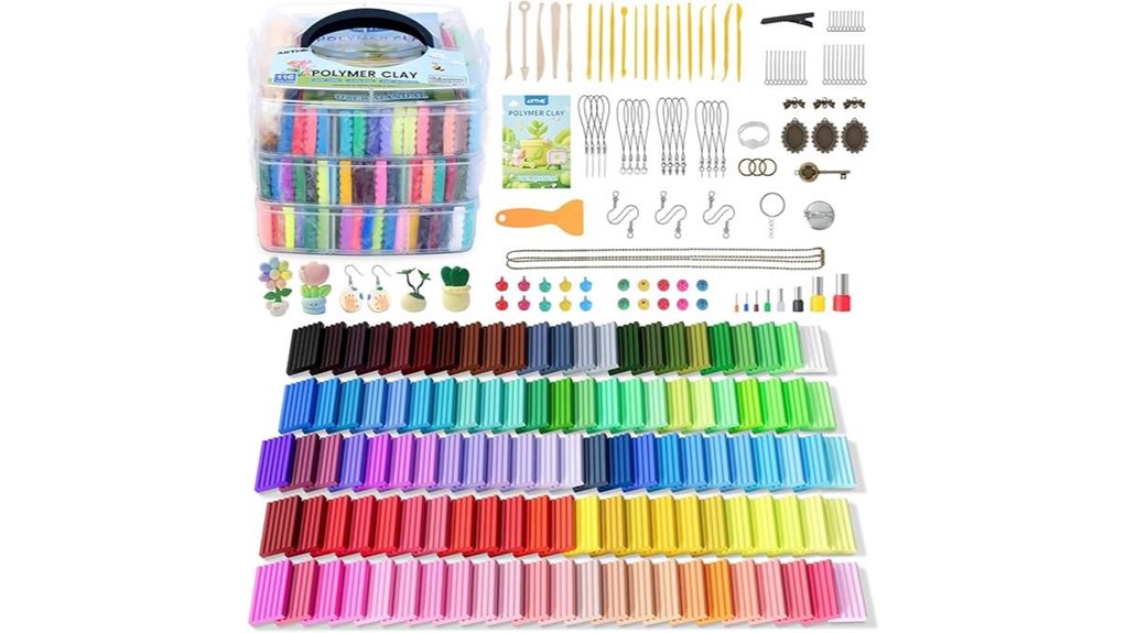 116 color oven bake clay kit