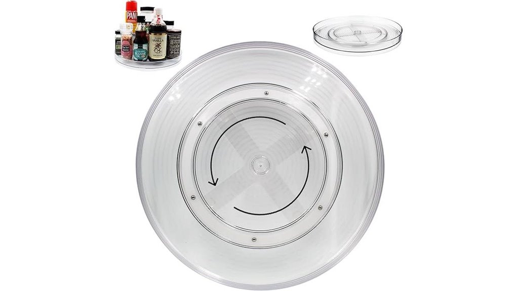 11 5 clear plastic lazy susan