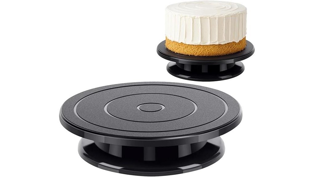 11 inch black rotating cake turntable