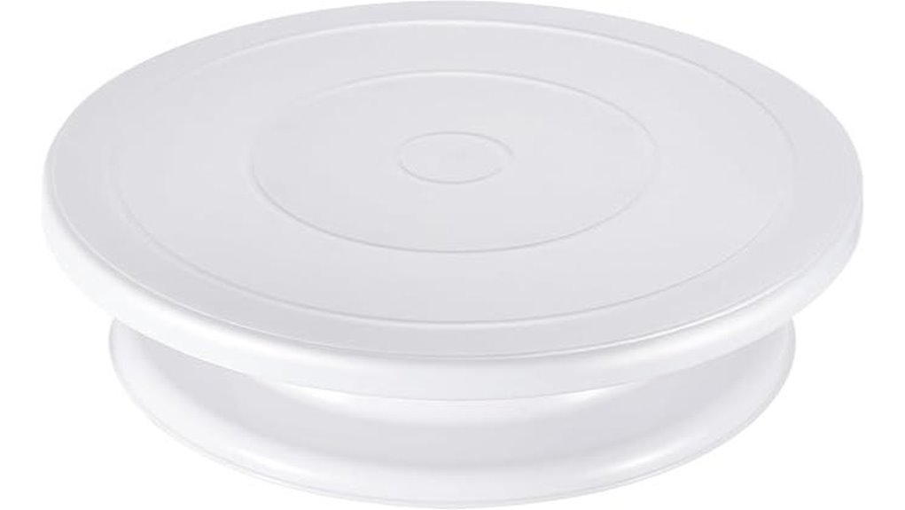 11 inch rotating white cake stand