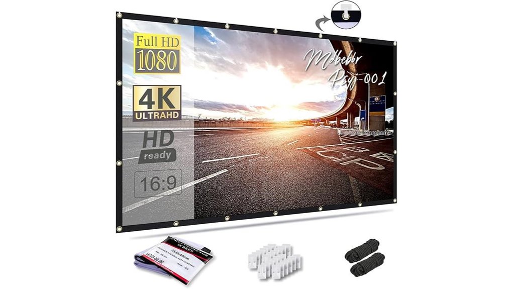 120 inch 16 9 foldable screen