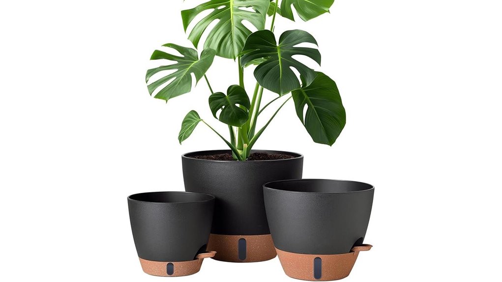 12 10 8 inch self watering pots