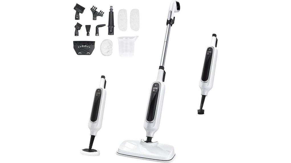 12 in 1 steam mop with led display