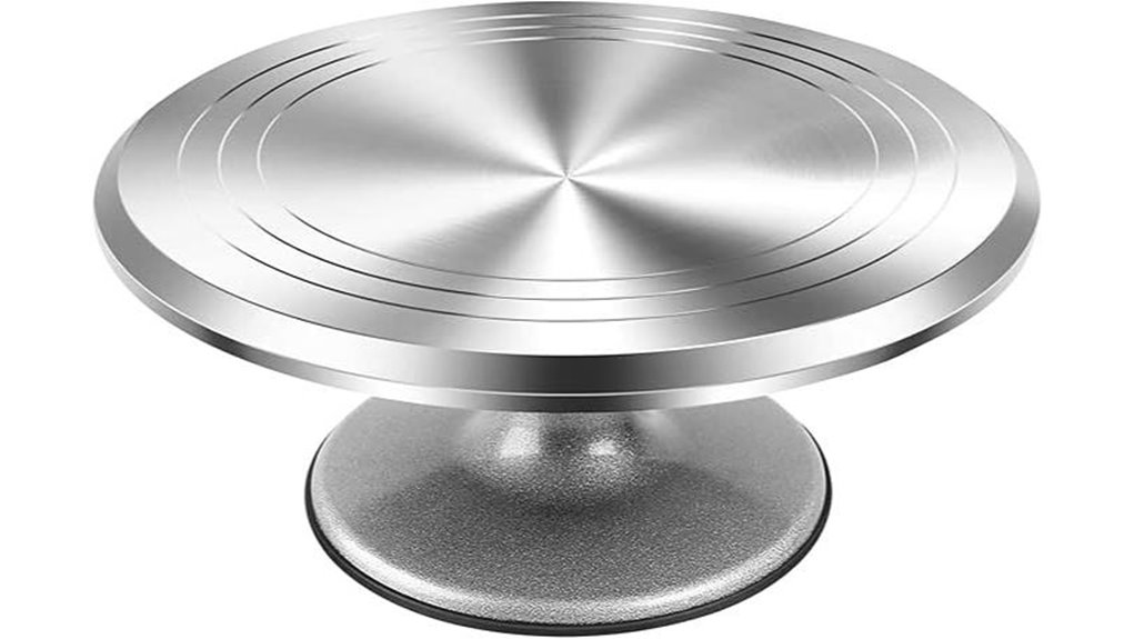12 inch aluminum revolving cake turntable