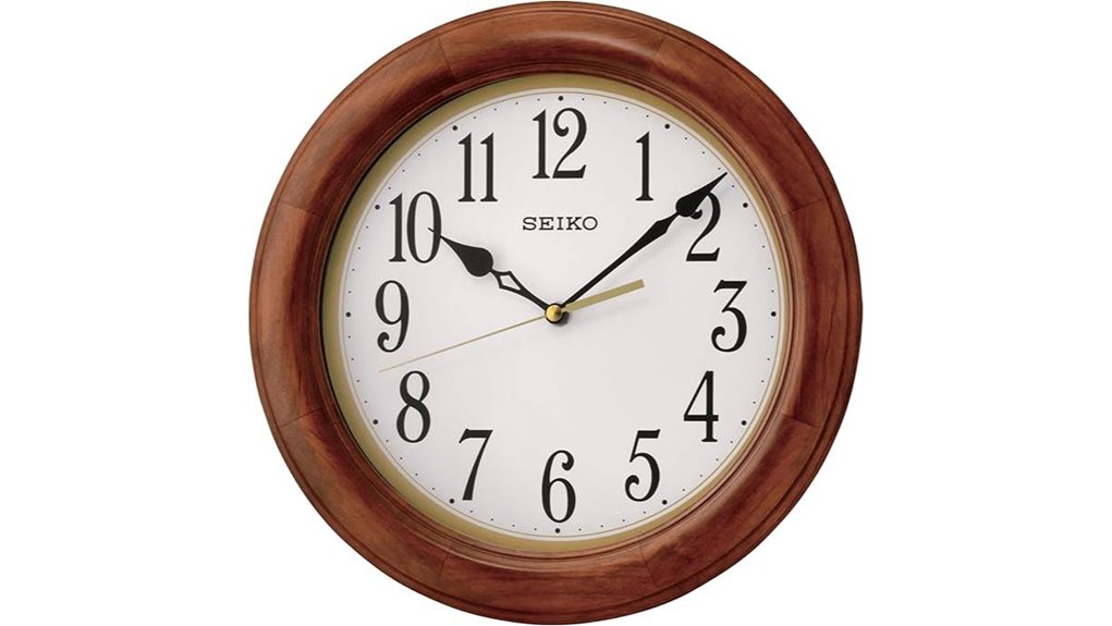 12 inch non ticking alder clock