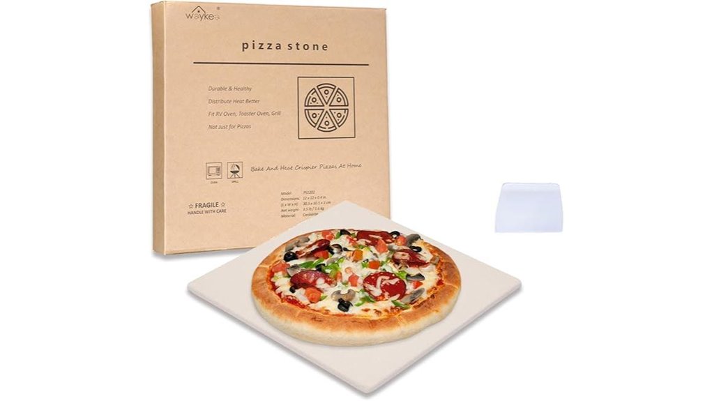 12 inch square cordierite pizza stone
