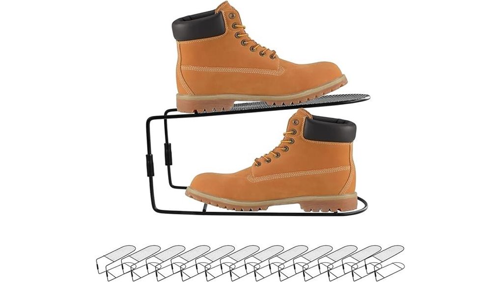 12 pack metal shoe organizer