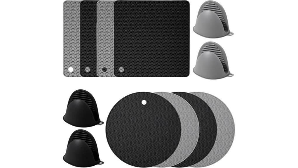12 pack silicone trivets mats