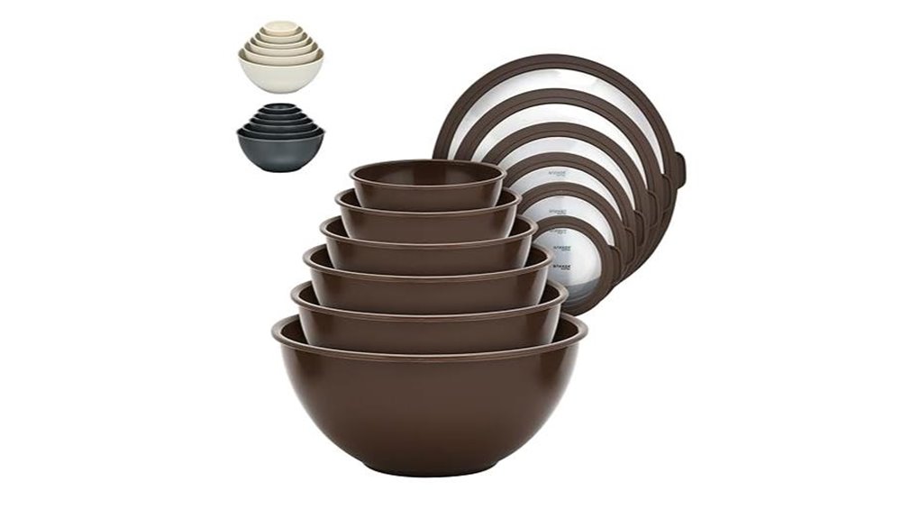 12 piece plastic nesting bowls