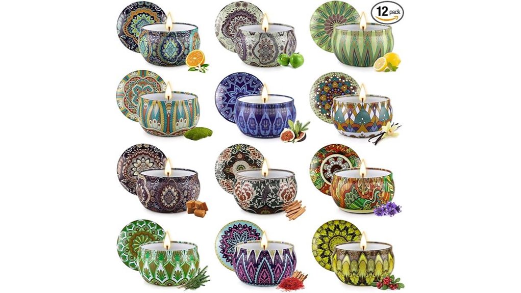 12 soy candles enduring