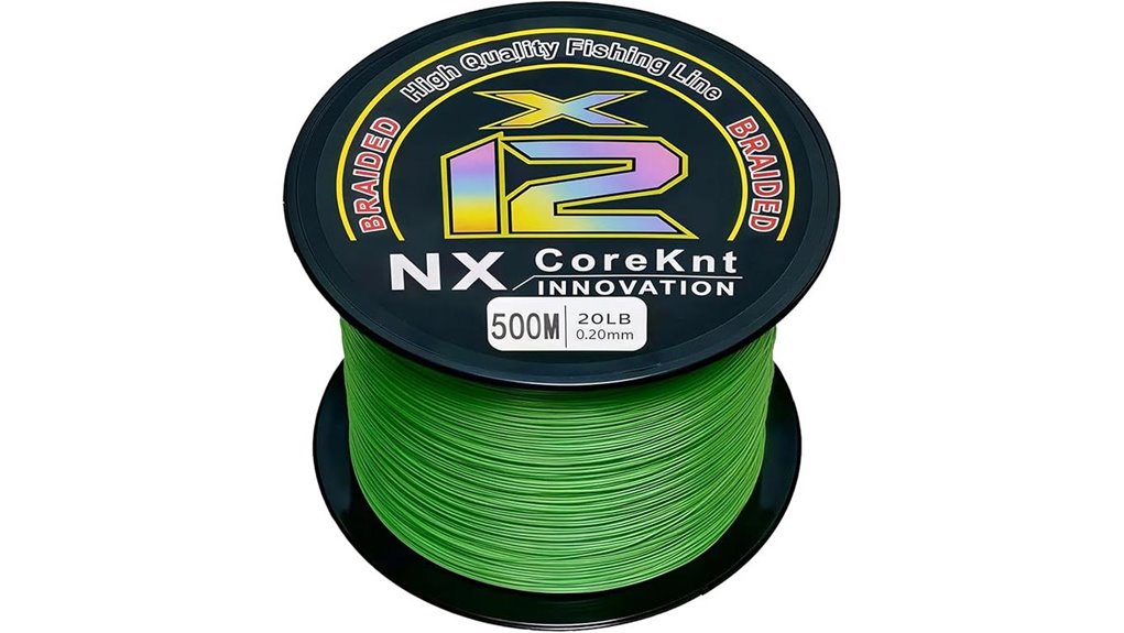 12 strand abrasion resistant braided fishing line
