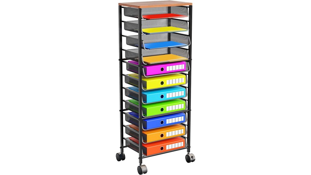 12 tier black multi functional cart
