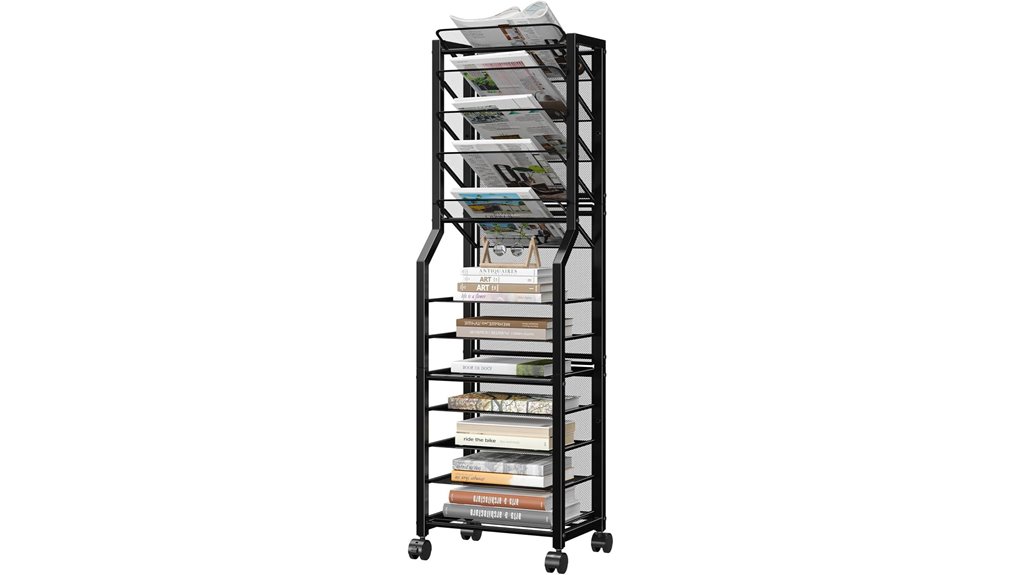 12 tier rolling file cart