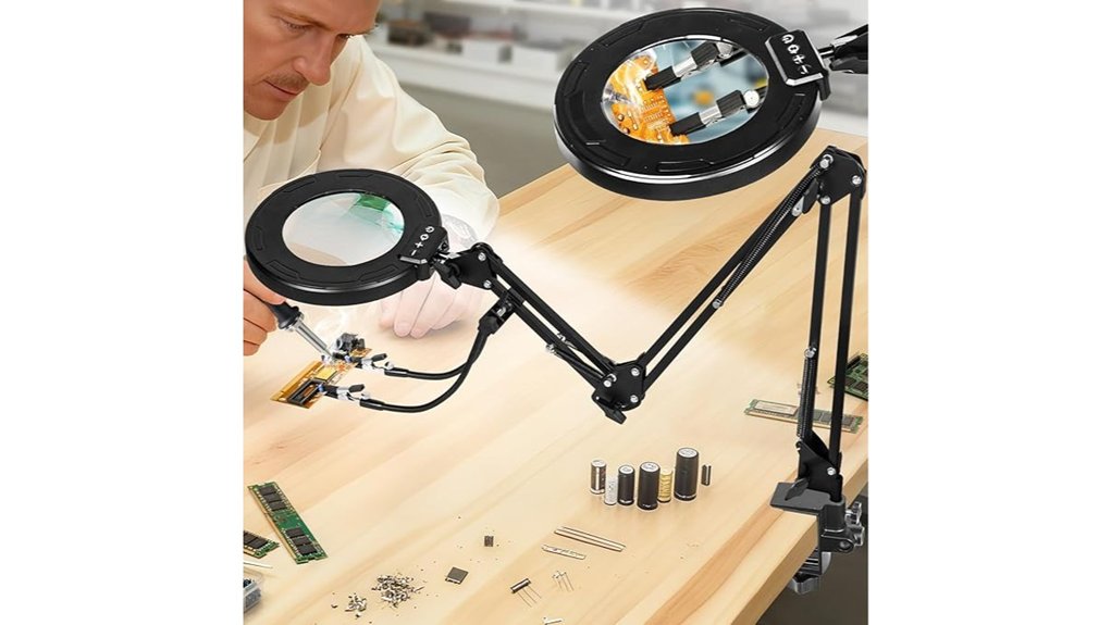 12x led magnifier clamp