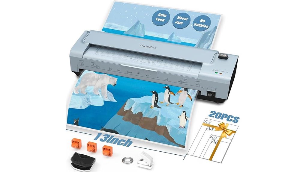 13 inch laminator with 20 sheets
