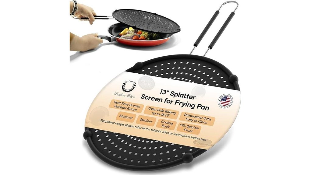 13 inch silicone frying splatter screen