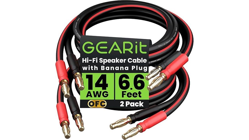 14 awg speaker cable with banana plugs