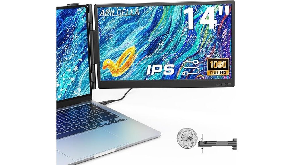 14 inch dual 1080p monitor