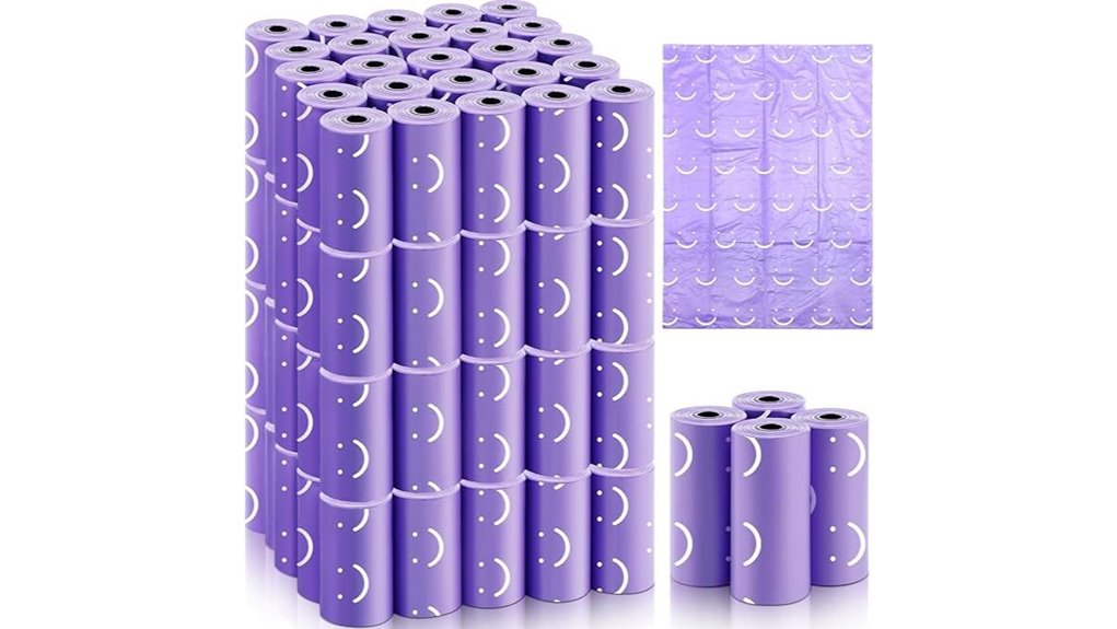 1500 count purple diaper bags