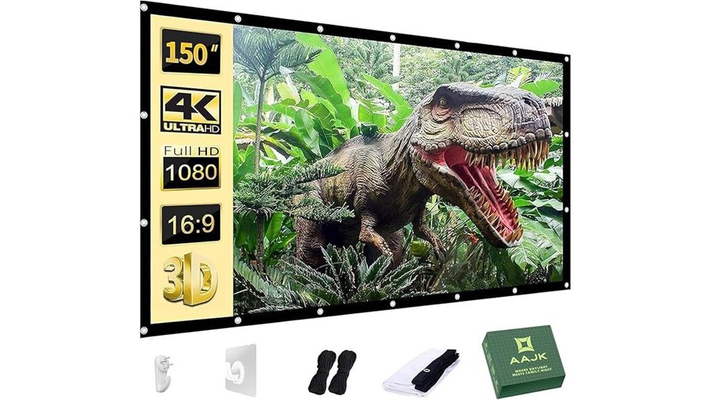 150 16 9 foldable projector screen