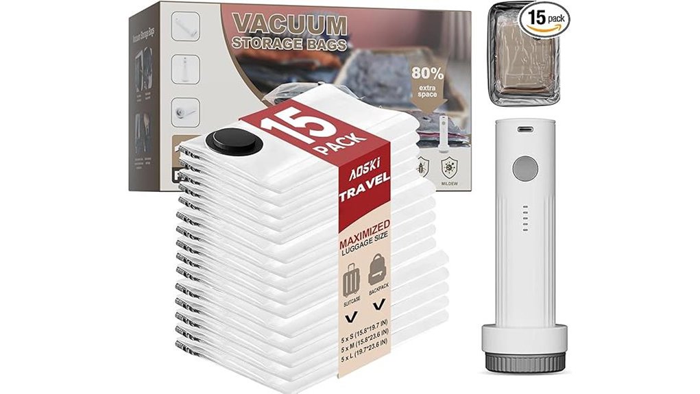 15 pack rechargeable vacuum seal