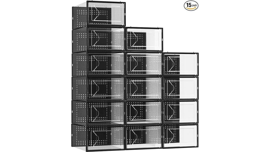 15 pack transparent shoe box