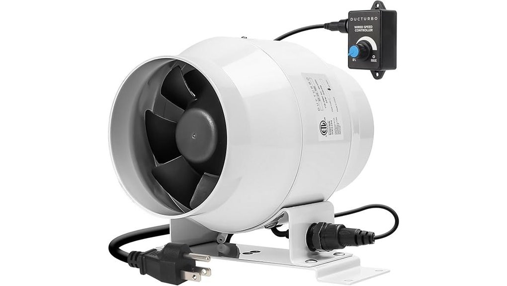 160 cfm inline duct fan