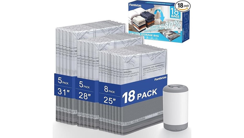 18 pack travel vacuum bags