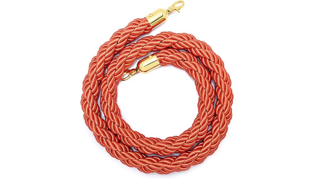 1 5m orange rope gold