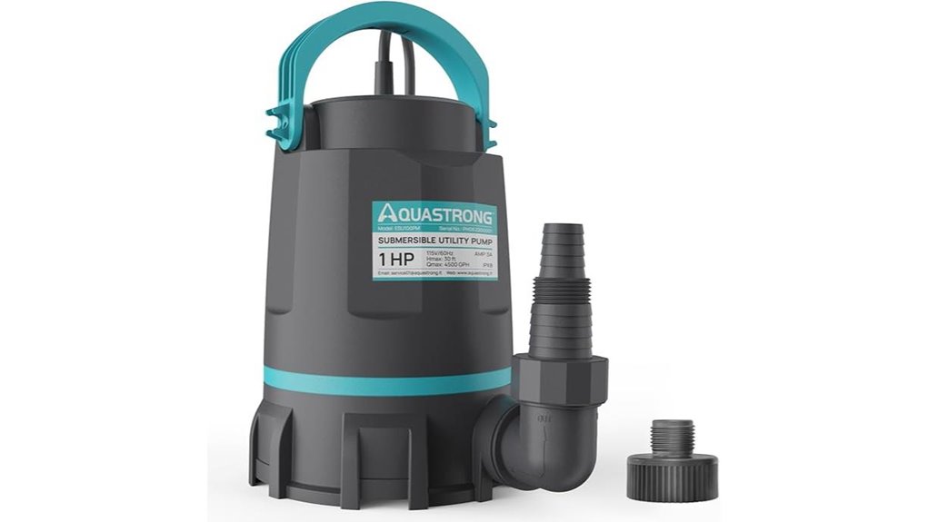 1hp 4500gph submersible pump