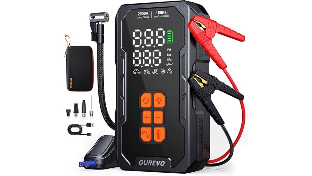 2000a jumpstarter 160psi compressor