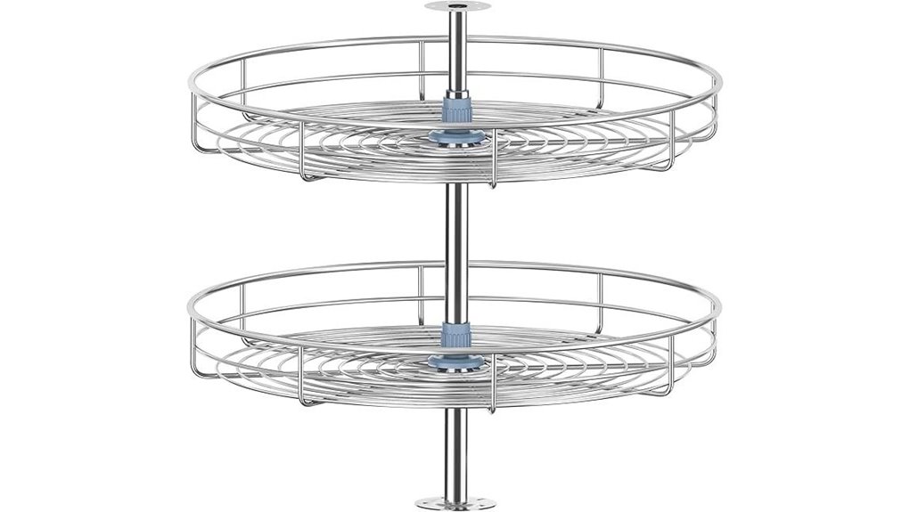 20 chrome corner cabinet lazy susan
