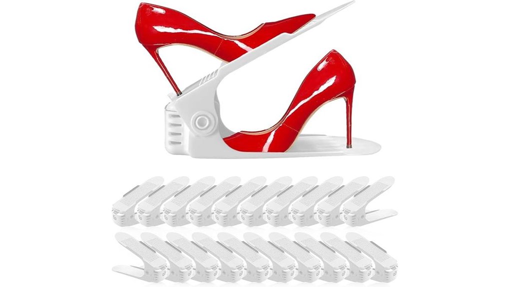20 pack adjustable shoe organizer