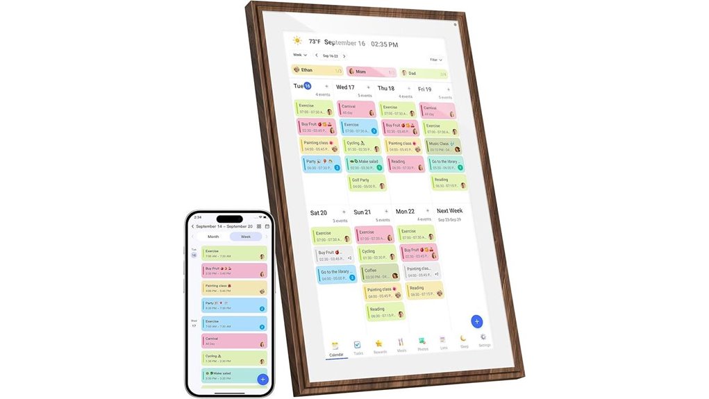 21 5 inch digital touchscreen calendar