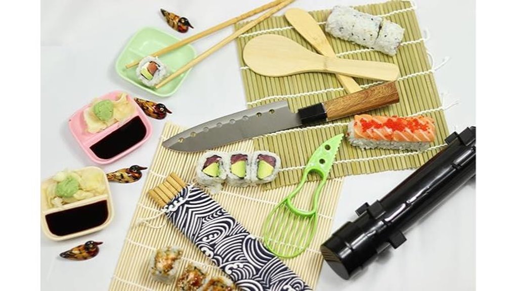 21 piece black sushi kit