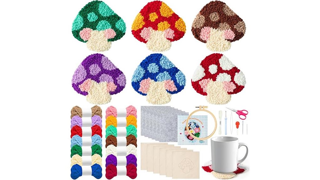 22 piece mushroom coaster kit