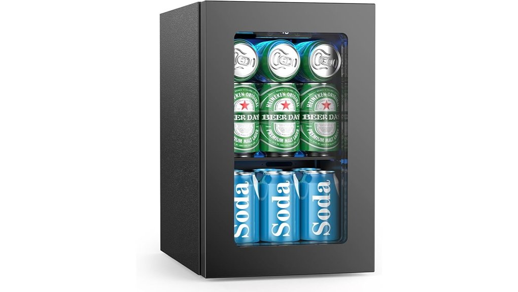 24 capacity mini beverage fridge