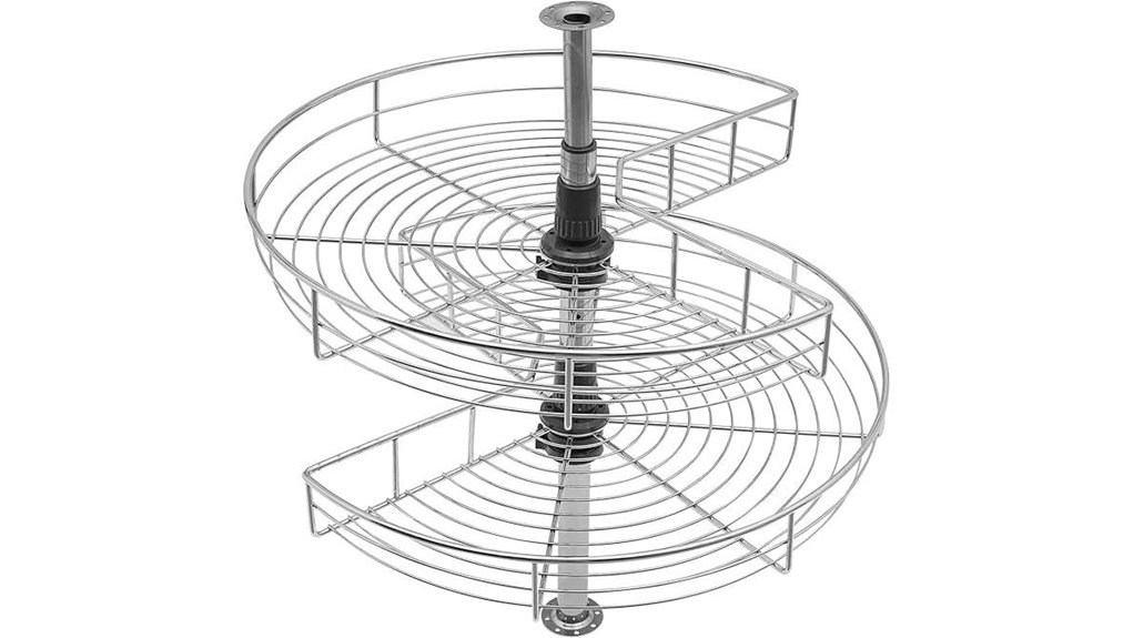 24 inch kidney chrome rack
