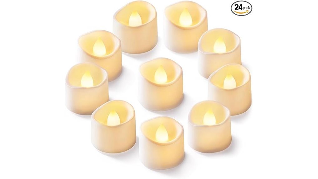 24 pcs flickering flameless tea lights