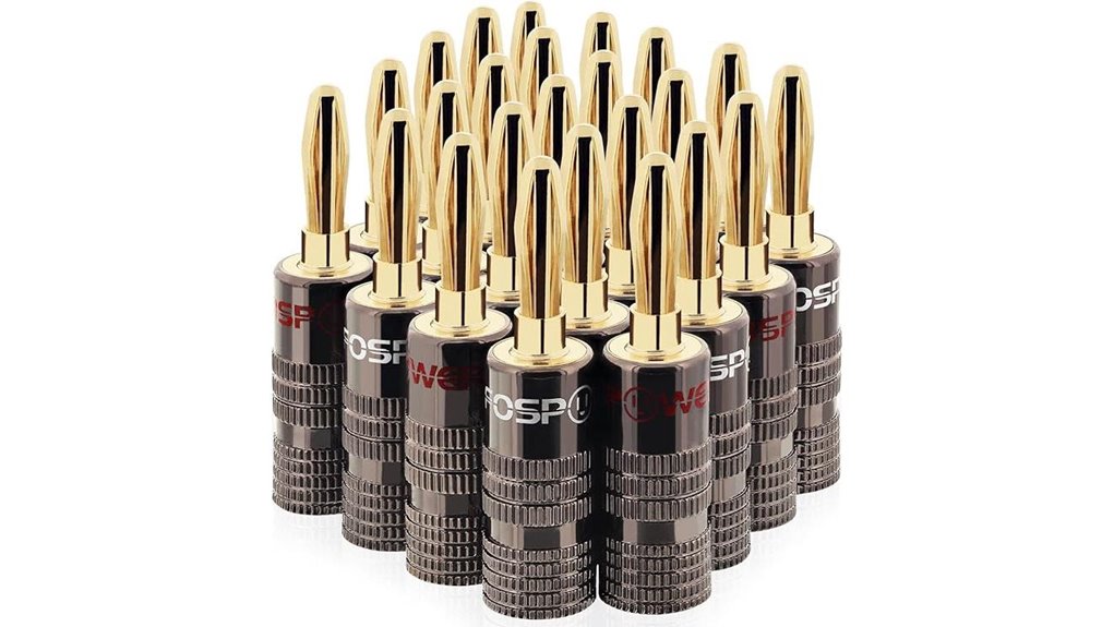 24k gold plated banana plugs