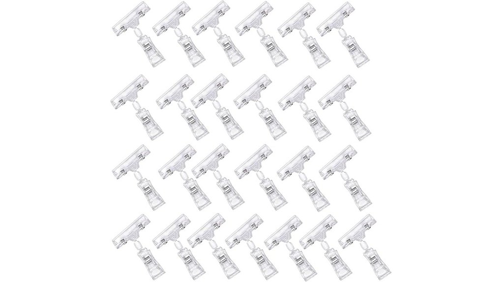 25 plastic pop clip holders